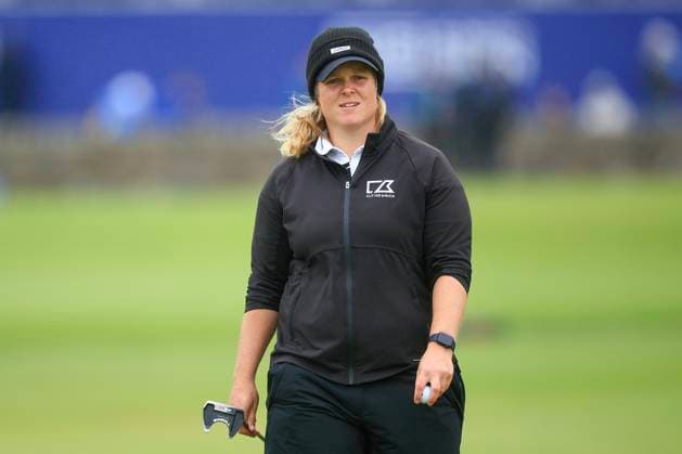 21st August 2024; Old Course at St Andrews, St Andrews, Fife, Scotland; AIG Womens Open Golf, Practice Day 3; Caroline Hedwell of Sweden on the first green of the Old Course, St Andrews Links during a practice round at the AIG Women& x2019;s Open  ActionPlus12683702 DavidxYoung