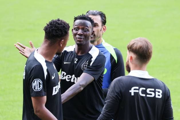 SOCCER - UEFA EL, LASK vs Bukarest LINZ,AUSTRIA,21.AUG.24 - SOCCER - UEFA Europa League, qualification, Linzer ASK vs FCSB Bukarest, preview, training Bukarest. Image shows David Kiki (Bukarest).  GEPAxpictures xMathiasxMandl