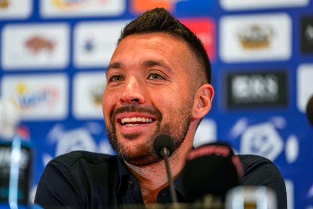 Sport Bilder des Tages BIALYSTOK, 21-08-2024, Bialystok City Stadium, football, UEFA Europa League Play Offs, season 2024 2025, During press conference, PK, Pressekonferenz of Ajax. Ajax trainer coach Francesco Farioli Press conference Ajax in Bialystok  x26082405x Copyright: