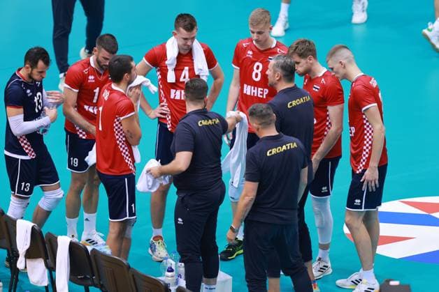 CEV EuroVolley 2026 Qualification CRO vs ISR Croatia Head Coach Igor Juricic talks to players during CEV EuroVolley 2026 Qualification Phase Pood D match between Croatia and Israel at Gradski Vrt Sports Hall in Osijek, Croatia on August 21, 2024.  DavorxJavorovic PIXSELL