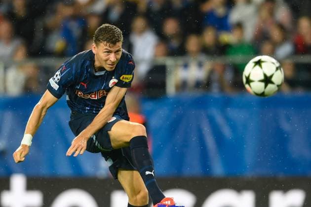 SOCCER - UEFA CL, Kyiv vs RBS LUBLIN,POLAND,21.AUG.24 - SOCCER - UEFA Champions League, qualification, FC Dynamo Kyiv vs Red Bull Salzburg. Image shows Ignace Van Der Brempt (RBS).  GEPAxpictures xAdamxNurkiewicz