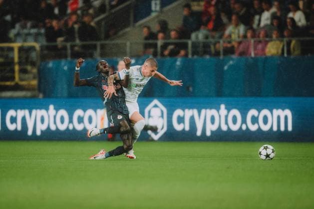 UEFA Champions League Play Off: Dynamo Kyiv - FC Salzburg LUBLIN, POLAND - AUGUST 21: Moussa Yeo of FC Salzburg performs during the UEFA Champions League play off first leg match Dynamo Kyiv vs FC Salzburg on August 21, 2024 in Lublin, Poland. Copyright: xAndreasxSchaadx-xFCxRedxBullxSalzburgx _AS15978LR