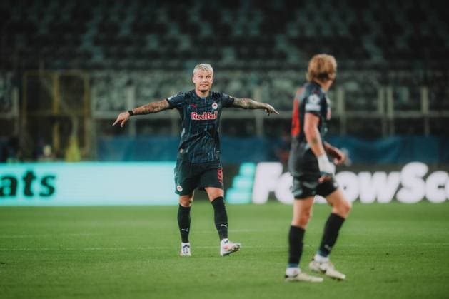 UEFA Champions League Play Off: Dynamo Kyiv - FC Salzburg LUBLIN, POLAND - AUGUST 21: Kamil Piatkowski of FC Salzburg reacts during the UEFA Champions League play off first leg match Dynamo Kyiv vs FC Salzburg on August 21, 2024 in Lublin, Poland. Copyright: xAndreasxSchaadx-xFCxRedxBullxSalzburgx _AS16444LR