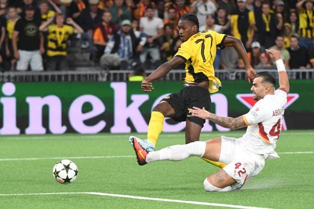 21 08 2024, Bern, Stadion Wankdorf, Uefa Champions League Play off BSC Young Boys Galatasaray Istanbul, 77 Joel Monteiro Young Boys scores to make it 1 0 Bern Stadion Wankdorf Bern Switzerland Copyright: xJustPictures.ch ManuelxWinterbergerx jp-de-MaWi-MWI_022122