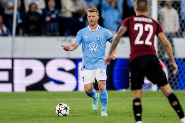240821 Anders Christiansen of Malmö FF during the UEFA Champions League football match between Malmö FF and Sparta Prague on August 21, 2024 in Malmö Photo Christoffer Borg Mattisson BILDBYRAN COP 261 CO0456 fotboll football soccer fotball champions league malmö ff sparta prag bbeng play off  Copyright: CHRISTOFFERxBORGxMATTISSON BB240821CB051