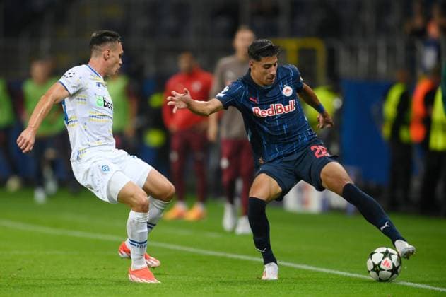 SOCCER - UEFA CL, Kyiv vs RBS LUBLIN,POLAND,21.AUG.24 - SOCCER - UEFA Champions League, qualification, FC Dynamo Kyiv vs Red Bull Salzburg. Image shows Adam Daghim (RBS).  GEPAxpictures xAdamxNurkiewicz