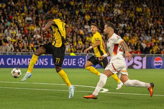 Bern, Switzerland, August 21st 2024: Goalscorer of the 2:0 Joel Monteiro (77 YB) during the UEFA Champions League football match between BSC Young Boys and Galatasaray at Stadion Wankdorf in Bern, Switzerland. Philipp Kresnik (Philipp Kresnik SPP) Copyright: xPhilippxKresnikx xSPPx spp-en-PhKrSp-_KRE1878