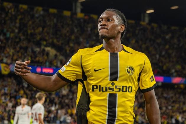Bern, Switzerland, August 21st 2024: Goalscorer of the 2:0 Joel Monteiro (77 YB) during the UEFA Champions League football match between BSC Young Boys and Galatasaray at Stadion Wankdorf in Bern, Switzerland. Philipp Kresnik (Philipp Kresnik SPP) Copyright: xPhilippxKresnikx xSPPx spp-en-PhKrSp-_KRE1917