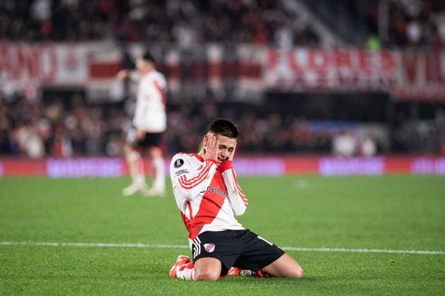 August 22, 2024, Buenos Aires, Argentina: Claudio Echeverri of River Plate gestures during the Copa CONMEBOL Libertadores 2024 Round of 16 second leg match between River Plate and Talleres at Estadio Mas Monumental Antonio Vespucio Liberti. River Plate won 2-1 Buenos Aires Argentina - ZUMAs197 20240822_aaa_s197_011 Copyright: xManuelxCortinax