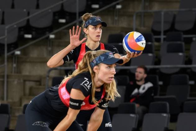 Beach Pro Tour Elite 16 Hamburg, 22 08 2024 Tanja Hüberli SUI , Nina Brunner SUI Beach Pro Tour Elite 16, Hamburg, Stadion Am Rothenbaum on 22 08 2024 Copyright: xBEAUTIFULxSPORTS PeterxWeberx