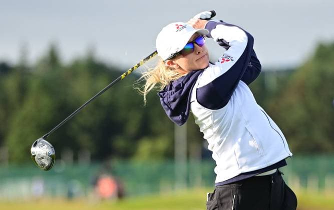Jodi Ewart Shadoff on the 4th Tee AIG Women s Open, Day Three, Golf, St. Andrews, Scotland, UK - 22 Aug 2024  Copyright: xGreigxCowie Shutterstockx 14653227t