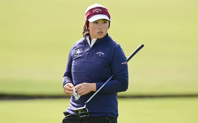 Ruoning Yin on the 1st Green AIG Women s Open, Day Three, Golf, St. Andrews, Scotland, UK - 22 Aug 2024  Copyright: xGreigxCowie Shutterstockx 14653227aa