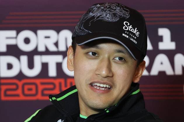F1 Grand Prix Of The Netherlands 2024 Previews Zhou Guanyu of Kick Sauber during press conference, PK, Pressekonferenz ahead of the Formula 1 Grand Prix of The Netherlands at Zandvoort Circuit in Zandvoort, Netherlands on August 22, 2024. Zandvoort Netherlands  Copyright: xJakubxPorzyckix originalFilename:porzycki-f1grandp240822_npdYk.jpg