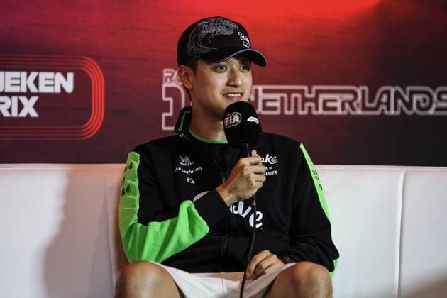 ZHOU Guanyu (chi), Stake F1 Team Kick Sauber C44, portrait press conference, PK, Pressekonferenz during the Formula 1 Heineken Dutch Grand Prix 2024, 15th round of the 2024 Formula One World Championship, WM, Weltmeisterschaft from August 23 to 25, 2024 on the Circuit Zandvoort, in Zandvoort, Netherlands - F1 - DUTCH GRAND PRIX 2024 DPPI Panoramic 240822_R15_OLANDA_DP_XB3_1341
