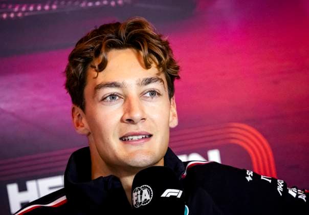 ZANDVOORT - George Russell (Mercedes) during the press conference, PK, Pressekonferenz at the Zandvoort Circuit prior to the F1 Dutch Grand Prix. ANP SEM VAN DER WAL xVIxANPxSportx xxANPxIVx 506493695 originalFilename: 506493695.jpg
