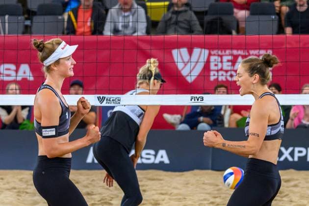 Beach Pro Tour Elite 16 Hamburg, 22 08 2024 Svenja Mueller GER , Cinja Tillmann GER Beach Pro Tour Elite 16, Hamburg, Stadion Am Rothenbaum on 22 08 2024 Copyright: xBEAUTIFULxSPORTS PeterxWeberx