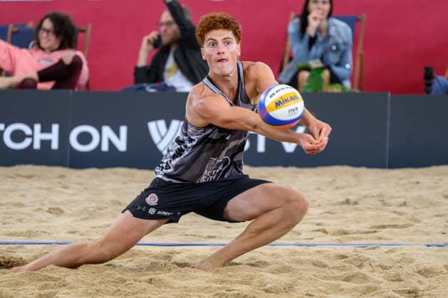 Beach Pro Tour Elite 16 Hamburg, 22 08 2024 Maximilian Max Just Beach Pro Tour Elite 16, Hamburg, Stadion Am Rothenbaum on 22 08 2024 Copyright: xBEAUTIFULxSPORTS PeterxWeberx