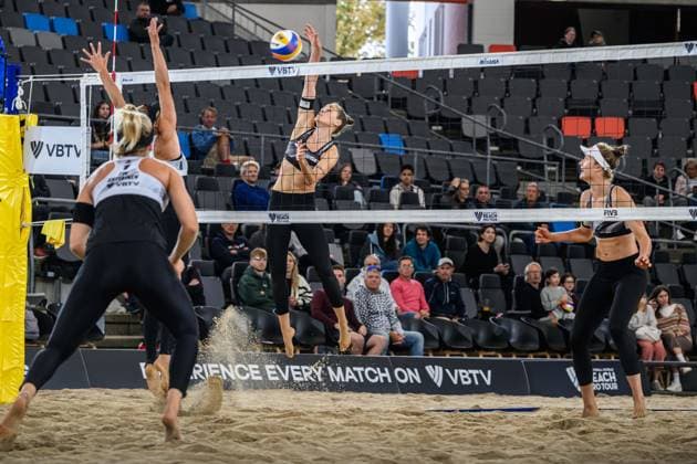 Beach Pro Tour Elite 16 Hamburg, 22 08 2024 Cinja Tillmann GER , Svenja Mueller GER Beach Pro Tour Elite 16, Hamburg, Stadion Am Rothenbaum on 22 08 2024 Copyright: xBEAUTIFULxSPORTS PeterxWeberx