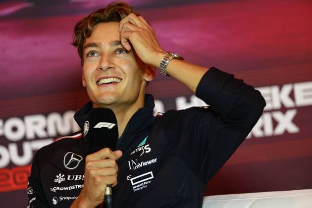 63 George Russell GBR, Mercedes AMG Petronas F1 Team , F1 Grand Prix of the Netherlands at Circuit Zandvoort on August 22, 2024 in Zandvoort, Netherlands Photo by HOCH ZWEI Zandvoort Netherlands