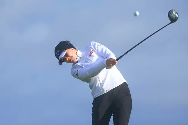 22nd August 2024; Old Course at St Andrews, St Andrews, Fife, Scotland; AIG Womens Open Golf, Round 1; Madelene Sagstrom of Sweden tees off on the fifteenth hole of the Old Course, St Andrews Links during the first round of the AIG Women& x2019;s Open  ActionPlus12683810 DavidxYoung