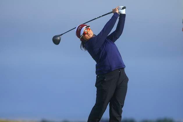 22nd August 2024; Old Course at St Andrews, St Andrews, Fife, Scotland; AIG Womens Open Golf, Round 1; Ruoning Yin of China tees off on the fifteenth hole of the Old Course, St Andrews Links during the first round of the AIG Women& x2019;s Open  ActionPlus12683818 DavidxYoung