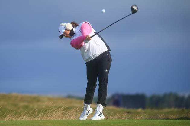 22nd August 2024; Old Course at St Andrews, St Andrews, Fife, Scotland; AIG Womens Open Golf, Round 1; Linn Grant of Sweden tees off on the fifteenth hole of the Old Course, St Andrews Links during the first round of the AIG Women& x2019;s Open  ActionPlus12683819 DavidxYoung