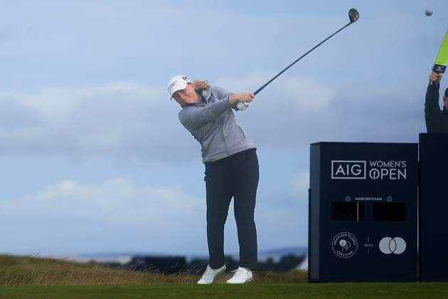 22nd August 2024; Old Course at St Andrews, St Andrews, Fife, Scotland; AIG Womens Open Golf, Round 1; Gemma Dryburgh of Scotland tees off on the fifteenth hole of the Old Course, St Andrews Links during the first round of the AIG Women& x2019;s Open  ActionPlus12683839 DavidxYoung