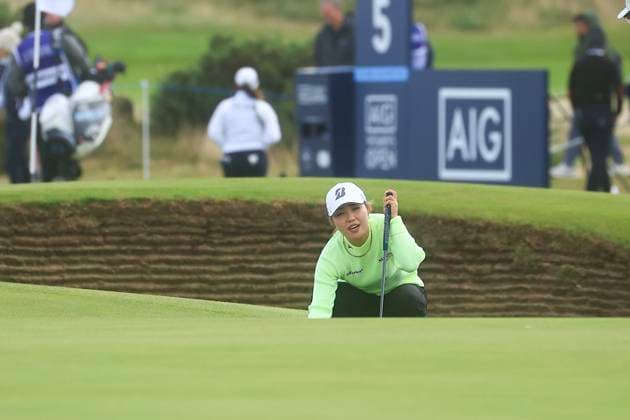 22nd August 2024; Old Course at St Andrews, St Andrews, Fife, Scotland; AIG Womens Open Golf, Round 1; Ayaka Furue of Japan on the 14th green of the Old Course, St Andrews Links during the first round of the AIG Women& x2019;s Open  ActionPlus12683844 DavidxYoung