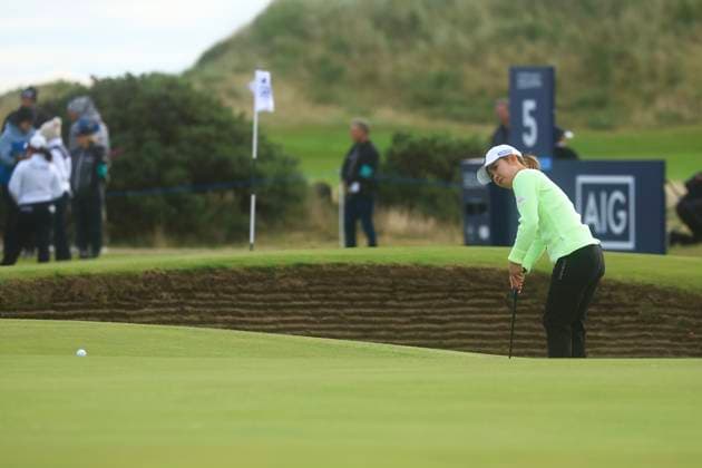 22nd August 2024; Old Course at St Andrews, St Andrews, Fife, Scotland; AIG Womens Open Golf, Round 1; Ayaka Furue of Japan putts on the fourteenth green of the Old Course, St Andrews Links during the first round of the AIG Women& x2019;s Open  ActionPlus12683845 DavidxYoung