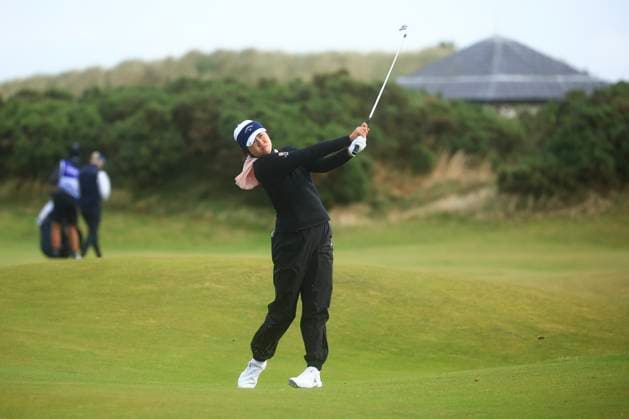 22nd August 2024; Old Course at St Andrews, St Andrews, Fife, Scotland; AIG Womens Open Golf, Round 1; Rose Zhang of the USA hits a shot from the fairway on the fifteenth hole of the Old Course, St Andrews Links during the first round of the AIG Women& x2019;s Open  ActionPlus12683855 DavidxYoung