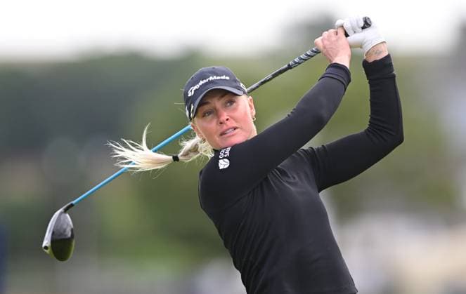 Charley Hull on the 3rd Tee AIG Women s Open, Day Three, Golf, St. Andrews, Scotland, UK - 22 Aug 2024  Copyright: xGreigxCowie Shutterstockx 14653227cc
