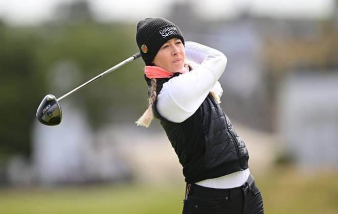 Nelly Korda on the 3rd Tee AIG Women s Open, Day Three, Golf, St. Andrews, Scotland, UK - 22 Aug 2024  Copyright: xGreigxCowie Shutterstockx 14653227bz