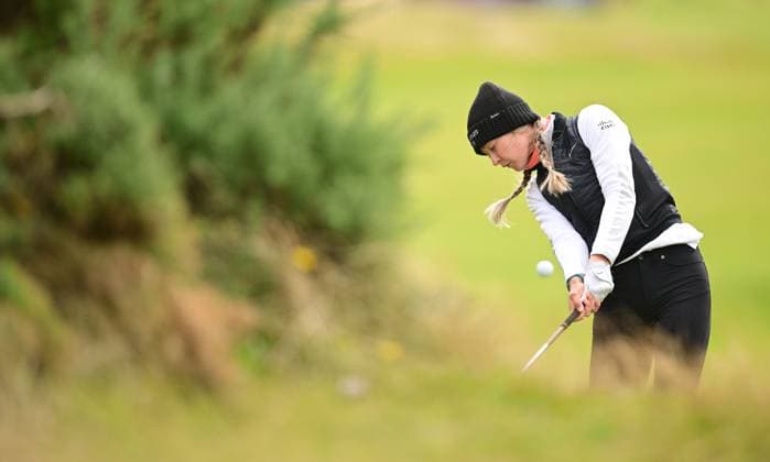 Nelly Korda on the 5th fairway AIG Women s Open, Day Three, Golf, St. Andrews, Scotland, UK - 22 Aug 2024  Copyright: xGreigxCowie Shutterstockx 14653227cl