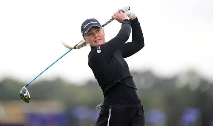 Charley Hull on the 5th Tee AIG Women s Open, Day Three, Golf, St. Andrews, Scotland, UK - 22 Aug 2024  Copyright: xGreigxCowie Shutterstockx 14653227es