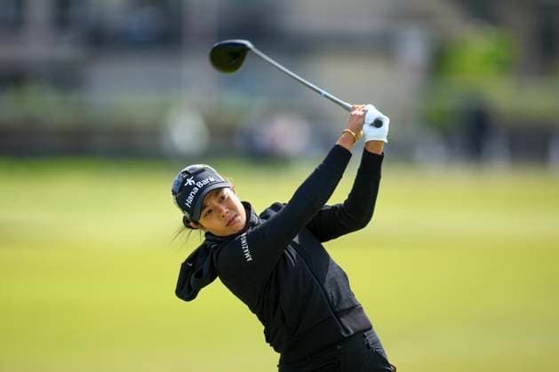 22nd August 2024; Old Course at St Andrews, St Andrews, Fife, Scotland; AIG Womens Open Golf, Round 1; Patty Tavatanakit of Thailand tees off on the second hole of the Old Course, St Andrews Links during the first round of the AIG Women& x2019;s Open  ActionPlus12684087 DavidxYoung
