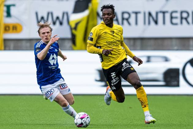 240822 Mats Moller Daehli of Molde and Jalal Abdullai of Elfsborg during the UEFA Europa League play off match between Molde and Elfsborg on August 22, 2024 in Molde Photo Marius Simensen BILDBYRAN COP 238 bbeng elfsborg football fotball fotboll molde play off uefa europa league  Copyright: MARIUSxSIMENSEN BB240822BB197