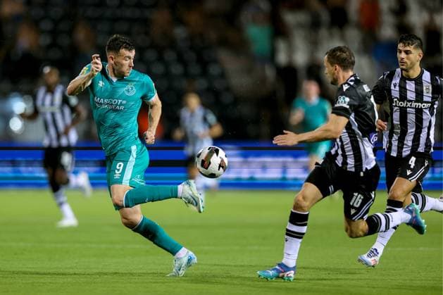UEFA Europa League Play-off First Leg, Toumba Stadium, Thessaloniki, Greece 22 8 2024 PAOK vs Shamrock Rovers Shamrock Rovers Aaron Greene Aaron Greene 22 8 2024  Copyright: x INPHO AleksandarxDjorovicx AS4A4833