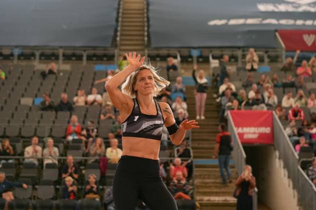 Hamburg, Germany, August 22th 2024: Laura Ludwig ( Germany ) during the Elite 16 Beachvolleyball Tournament 2024 at Stadium Am Rothenbaum in Hamburg, GERMANY. (Julia Kneissl SPP) Copyright: xJuliaxKneisslx xSPPx spp-en-JuKnSp-JK_09009.jpeg