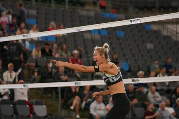 Hamburg, Germany, August 22th 2024: Louisa Lippmann ( Germany ) during the Elite 16 Beachvolleyball Tournament 2024 at Stadium Am Rothenbaum in Hamburg, GERMANY. (Julia Kneissl SPP) Copyright: xJuliaxKneisslx xSPPx spp-en-JuKnSp-JK_09260.jpeg
