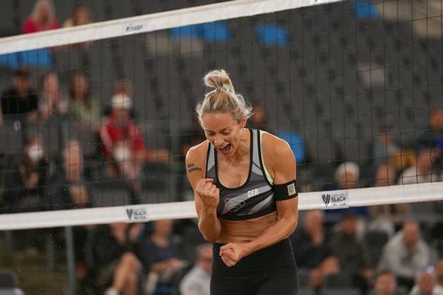 Hamburg, Germany, August 22th 2024: Louisa Lippmann ( Germany ) during the Elite 16 Beachvolleyball Tournament 2024 at Stadium Am Rothenbaum in Hamburg, GERMANY. (Julia Kneissl SPP) Copyright: xJuliaxKneisslx xSPPx spp-en-JuKnSp-JK_09465.jpeg