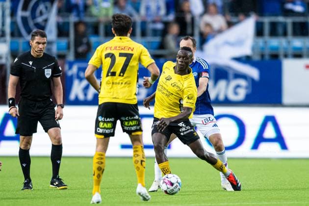 240822 Timothy Noor Ouma of Elfsborg during the UEFA Europa League play off match between Molde and Elfsborg on August 22, 2024 in Molde Photo Marius Simensen BILDBYRAN COP 238 bbeng elfsborg football fotball fotboll molde play off uefa europa league  Copyright: MARIUSxSIMENSEN BB240822BB236