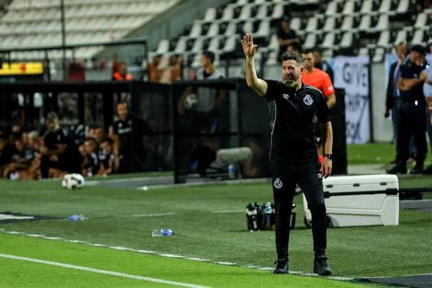 UEFA Europa League Play-off First Leg, Toumba Stadium, Thessaloniki, Greece 22 8 2024 PAOK vs Shamrock Rovers Shamrock Rovers Manager Stephen Bradley Stephen Bradley 22 8 2024  Copyright: x INPHO AleksandarxDjorovicx AS4A4877