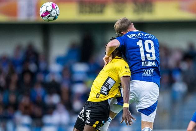 240822 Eirik Haugan of Molde during the UEFA Europa League play off match between Molde and Elfsborg on August 22, 2024 in Molde Photo Marius Simensen BILDBYRAN COP 238 bbeng elfsborg football fotball fotboll molde play off uefa europa league  Copyright: MARIUSxSIMENSEN BB240822BB272