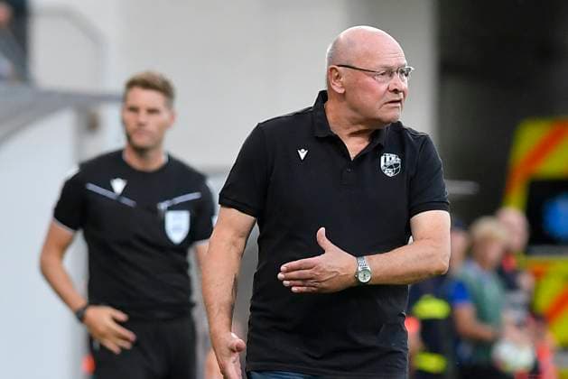 Coach of Plzen Miroslav Koubek during the football European League 4th qualifying round opening match Viktoria Plzen vs Heart of Midlothian in Pilsen, Czech Republic, August 22, 2024. (CTKxPhoto MiroslavxChaloupka) CTKPhotoP2024082207722  CTKPhotoP2024082207722