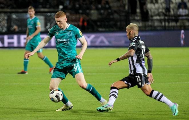 UEFA Europa League Play-off First Leg, Toumba Stadium, Thessaloniki, Greece 22 8 2024 PAOK vs Shamrock Rovers Shamrock Rovers Darragh Nugent Darragh Nugent 22 8 2024  Copyright: x INPHO AleksandarxDjorovicx DSCL1239