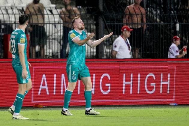 UEFA Europa League Play-off First Leg, Toumba Stadium, Thessaloniki, Greece 22 8 2024 PAOK vs Shamrock Rovers Shamrock Rovers Sean Hoare reacts Sean Hoare reacts 22 8 2024  Copyright: x INPHO AleksandarxDjorovicx DSCL1259