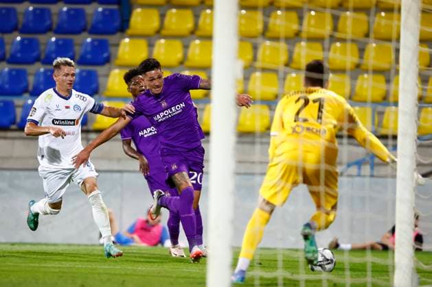 Dinamo Minsk v RSC Anderlecht - UEFA Europa League MEZOKOVESD, HUNGARY - AUGUST 22 : Vazquez Luis forward of Anderlecht pictured during the UEFA Europa League Play-offs1st leg match between Dinamo Minsk and RSC Anderlecht on August 22, 2024 in Mezokovesd, Hungary, 22 08 2024 Mezokovesd Hungary  Copyright: xJanxDexMeuleneirx