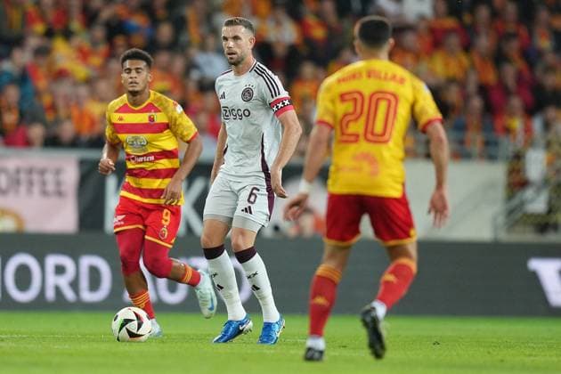 BIALYSTOK, 22-08-2024, Bialystok City Stadium, football, UEFA Europa League Play Offs, season 2024 2025, Jagiellonia Bialystok - Ajax. Ajax player Jordan Henderson Jagiellonia Bialystok - Ajax  x26087860x Copyright: