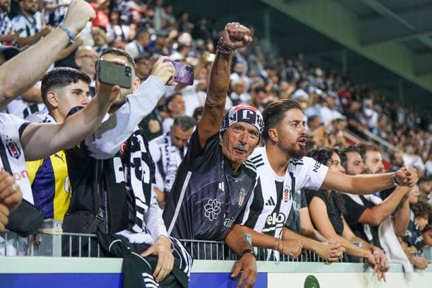 Football UEFA Europa League Qualification Play offs FC LUGANO SUI vs BESIKTAS JK Istanbul TUR , Arena Thun, Switzerland Besiktas Fans Copyright: xJOERANxSTEINSIEKx
