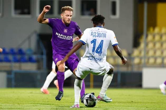 Dinamo Minsk v RSC Anderlecht - UEFA Europa League MEZOKOVESD, HUNGARY - AUGUST 22 : Rits Mats midfielder of RSC Anderlecht pictured during the UEFA Europa League Play-offs1st leg match between Dinamo Minsk and RSC Anderlecht on August 22, 2024 in Mezokovesd, Hungary, 22 08 2024 Mezokovesd Hungary  Copyright: xJanxDexMeuleneirx
